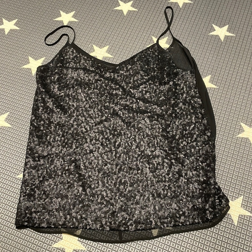 Black sequin cami